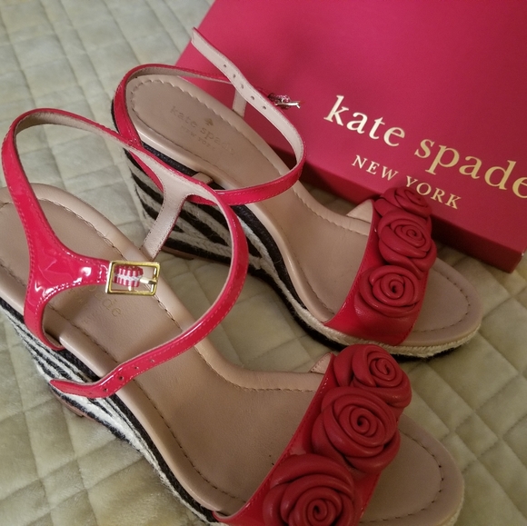 Kate Spade JILL- MARASCHINO RED New York Sandals - Picture 3 of 6